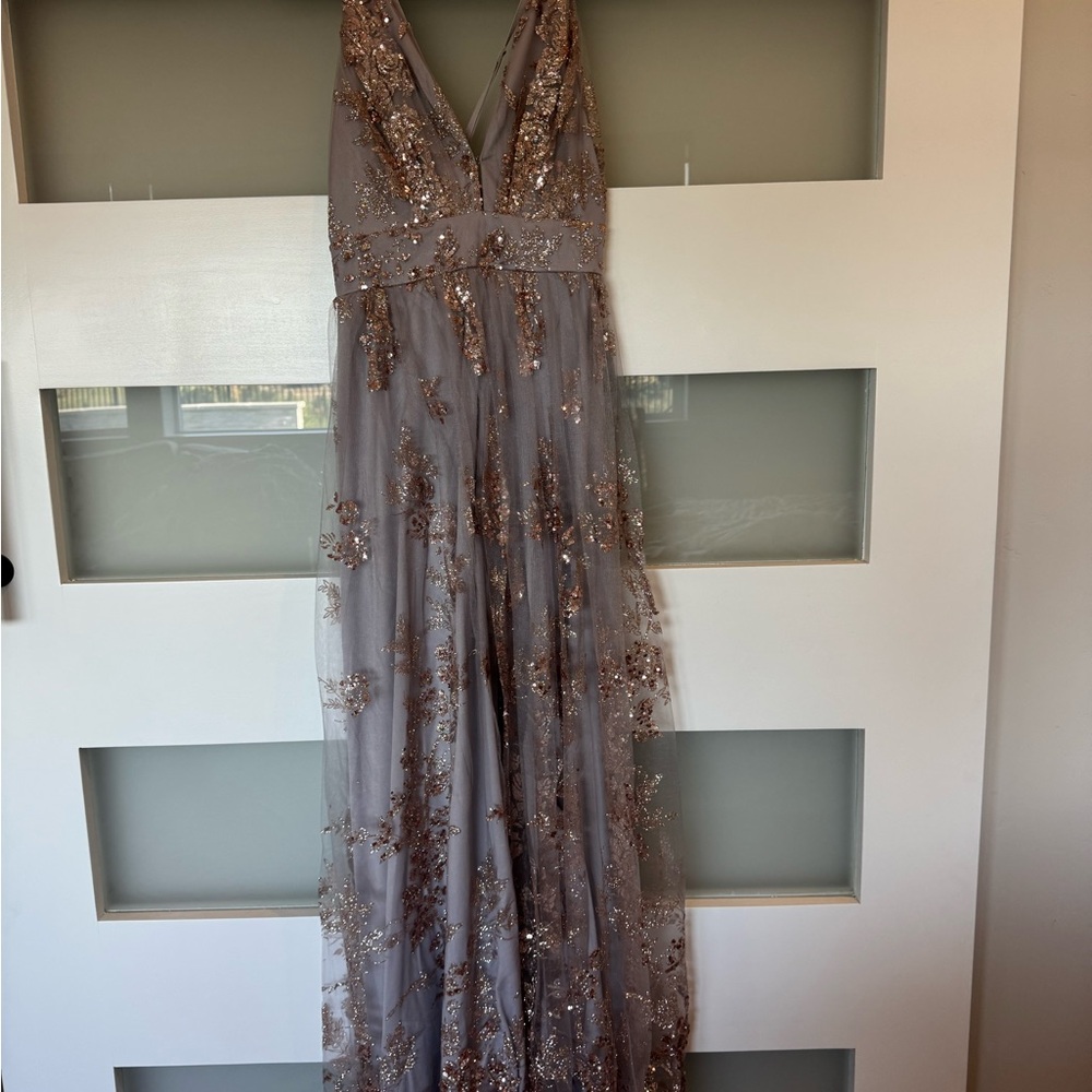 Baltic Born Lavender Sequin Prom Dress
